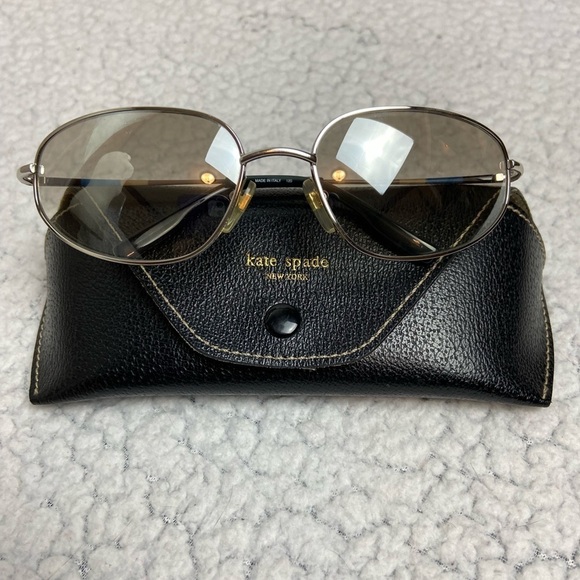 Kate Spade Mirrored  Sunglasses and Leather Case - Picture 4 of 14